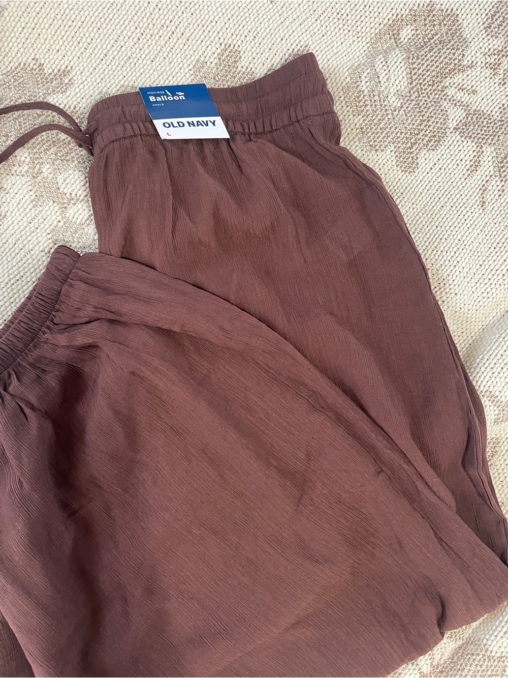 Old Navy Women's Brown Elastic Waist Pull-On Balloon Pants Large